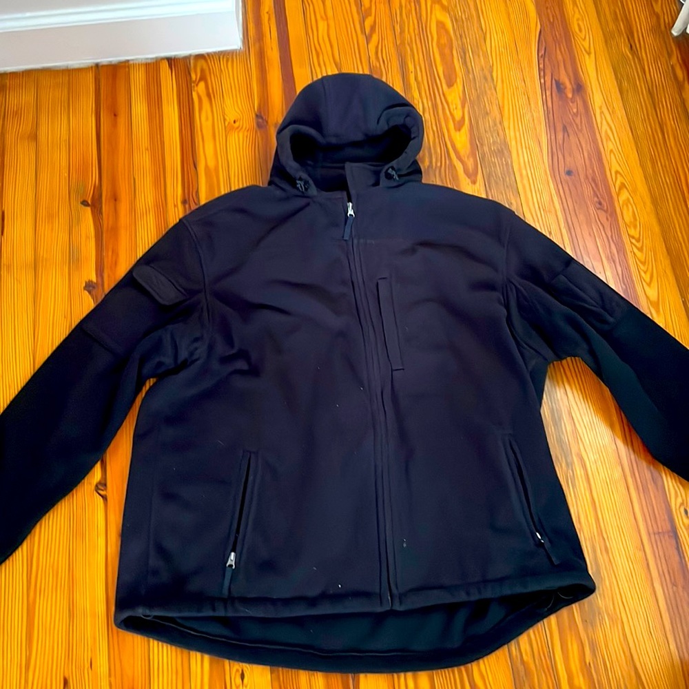 Fleece Duluth Heavy Coat with hood.
